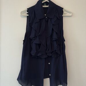 100 percent sleeveless silk blouse